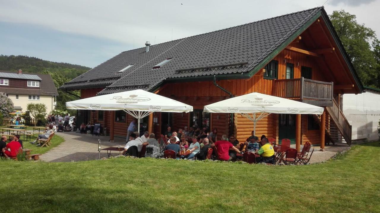 Blockhaus - Ferienwohnung Sunrise Augustusburg Eksteriør bilde